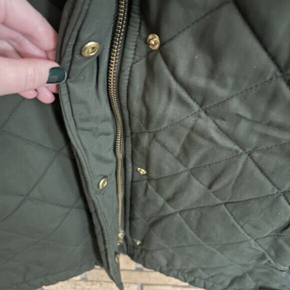 Vineyard Vines Women’s Fleece Lined Green Quilted Full Zip Jacket Size XL - Picture 2 of 10